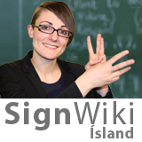 Logo of SignWiki (signwiki.is)