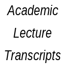 Logo of Academic Lecture Transcripts