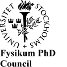 Logo of Fysikum PhD Council