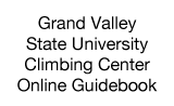 Logo of GVSU Climbing Center Guidebook